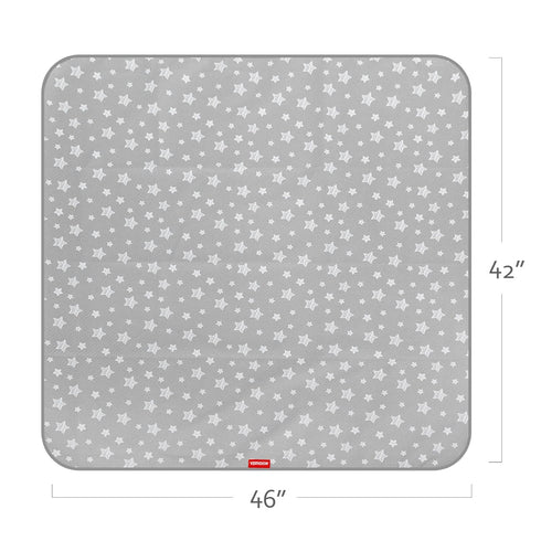 2 Pack, 42x46 Inch, Splat Mat for Under High Chair Mat Anti Slip Bottom Splat Splash Mess Floor Mat Waterproof Portable