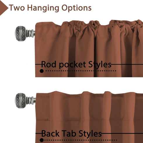 H.VERSAILTEX Blackout Curtains Thermal Insulated Room Darkening Panels for Bedroom (2 Panels, Washed Spice, 52 x 54