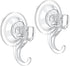 VIS'V Suction Cup Hooks, Small Heavy Duty Shower Suction Hooks, Removable and Reusable, Clear, 2 Pcs