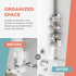 Zenna Home Tension Pole Shower Caddy - Adjustable 4 Basket Shelves, 60 to 108 Inch, Satin Nickel