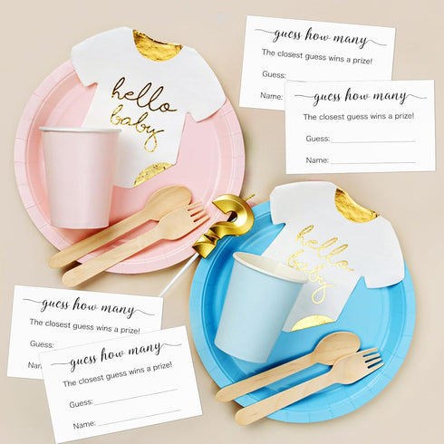 50Pcs Activity(3.52.1'') Anwyll Guess How Many Game Cards Guess How Many Baby Shower Games Cards High-End Candies