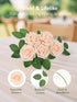 N&T NIETING Artificial Flowers, 25Pcs Fake Roses for DIY Wedding Bouquets, Home Decorations, Blush
