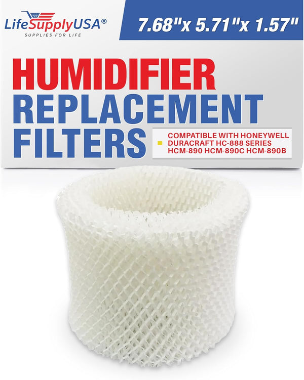 LifeSupplyUSA Humidifier Filter Replacement Wick Filter C for Honeywell Duracraft HC-888 Series