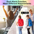 Projection Alarm Clock for Bedroom Ceiling, 180° Rotatable Projector, 7.4” Mirror RGB Digital LED Display, Dual Alarm