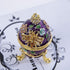 YU FENG Faberge Egg Trinket Boxes Hinged Crystal Jeweled Easter Egg Ornament Jewelry Ring Holder Box Hand-Painted Bee