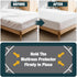 4 Pack Adjustable Elastic Straps with Metal Clips, Bed Sheet Fasteners in Assorted Four Sizes, Bedding Suspenders