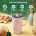 Hot1 18 oz Hot1 6 REDUCE Stainless Steel Insulated Mug with Temperature Adjusting Lid - Dual-Wall Vacuum, Cupholder