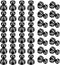 36Pack Refrigerator Magnets, Black Fridge Magnets for Whiteboard, Strong Small Metal Magnets for Kitchen Office