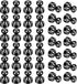 36Pack Refrigerator Magnets, Black Fridge Magnets for Whiteboard, Strong Small Metal Magnets for Kitchen Office