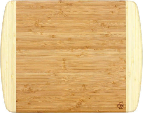 Totally Bamboo Kauai Bamboo Serving & Cutting Board, Natural Two Tone, 14" x 11.5"