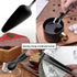 6 PCS Stainless Steel Serving Utensils Set, Large Slotted Spoons, Forks, Ice Sugar Tongs, Cake Server, Black for Buffet