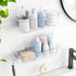 TZAMLI Clear Shower Caddy, Adhesive Shower Organizer Rustproof Shelf with Razor Holder
