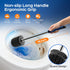 Set: 2 Pack HAMITOR Toilet Brush and Holder Stainless Steel Rustproof Kits with Deep Cleaning Bristles - Hidden Toilet