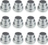 LJY 36 Pieces Round Aluminum Cans with Screw Lid, Metal Tins Jars, Empty Slip Slide Containers, Mixed Sizes