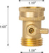 Xiny Tool Brass Garden Hose Shut Off Valve | Heavy Duty 3/4 Inch Solid Brass with 4 Extra Rubber Washers