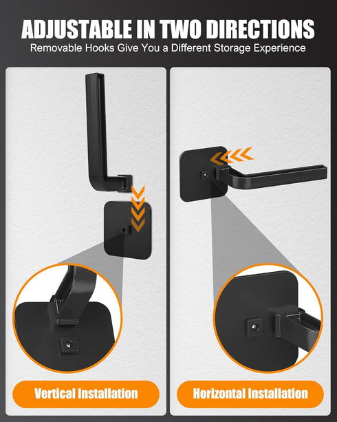 Hat Rack for Storage (4-Pack), Multi-Purpose Organizer with Strong Adhesive Hooks for Baseball Caps