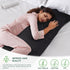 Love's Cabin Satin Body Pillowcase, Silky Cooling Long Pillow Cover with Envelope Closure, 20x54 inches, Black