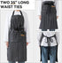 2 Pack 2 NLUS Kitchen Cooking Aprons, Adjustable Bib Soft Chef Apron with Pockets for Men Women(Black/Brown Stripes)