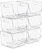Sorbus Stackable Storage Bins Open Front, Clear Stackable Storage Bins, Pantry Bins