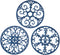 Silicone Trivet Mat Set of 3 - Navy Blue Hot Pot Holder & Non-Slip Heat Resistant Kitchen Trivets