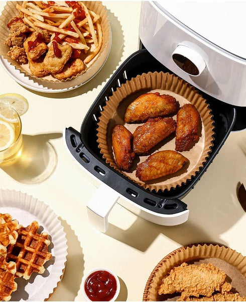 Air Fryer Disposable Paper Liner - 100Pcs Round Non-stick Grease Proof Bakery Baking Paper for Air Fryer
