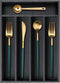 Small Kitchen Utensils Drawer Organizer, Black Wooden Flatware Tray, Silverware Divider for Fork Spoon Holder in Drawer