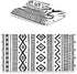 HATESAH Set Set 3 Piece,1 Towel,1 Towel,1 Bath Towels Soft Highly Absorbent Black White Native American Tribal Aztec