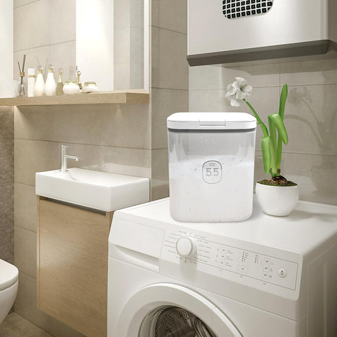 5.5L 1pack Laundry Detergent Dispenser with One-Press Lid, Laundry Powder Container for Laundry Room Organization