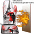 Oven Mitt and Pot Holders 2 Sets, Non-Slip BBQ Gloves with Eiffel Tower Flower Kitchen Design