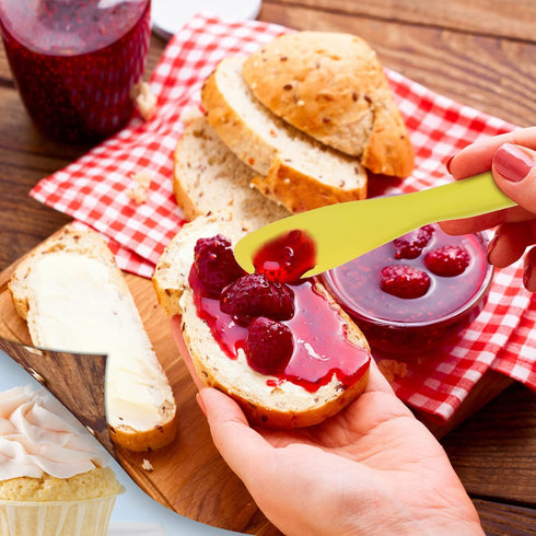 10 Pieces Multi Purpose Plastic Butter Spreader Knife, Versatile Frosting Knives for Soft Cheese Cream Icing, 7 x 1.4