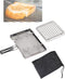 Camping Toaster - 22x15x3 cm, Stovetop Toaster, Wearable Stainless Steel for Hiking, Stable Structure