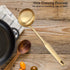 Stainless Steel Soup Ladle Spoon - Big Kitchen Spatula Turner Cooking Tool with Comfortable Grip (Gold)