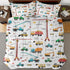 Set Sets 1 1 Construction Vehicle Car Comforter for Boys Kids Toddlers Teens Adults Twin, City Truck Bedding Water