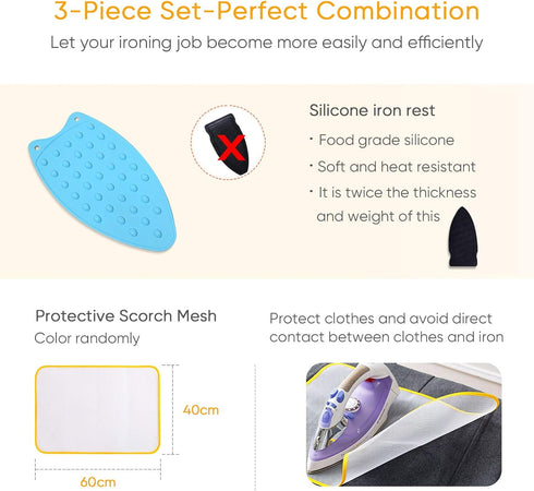 Upgraded Thick Ironing Blanket, Portable Double-Sided Ironing Mat, Heat Isolating Pad for Washer, Dryer, and Countertop