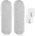SWISSELITE 2Pcs Plastic Bag Holder - Reusable Grocery Bag Organizer, Wall Mount, 22x9 IN