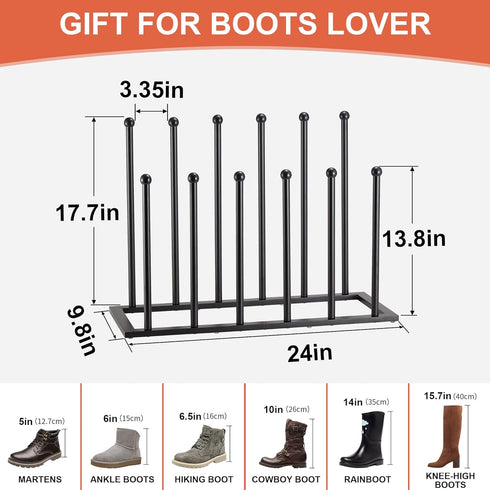 6 Closet, Housen Solutions Boot Rack, Free Standing Shoe Rack Organizer for Tall Boots, Pairs Boot Storage
