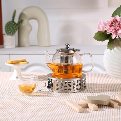 Stainless Steel Teapot Warmer, Tea Warmer for Teapot, Silver Color