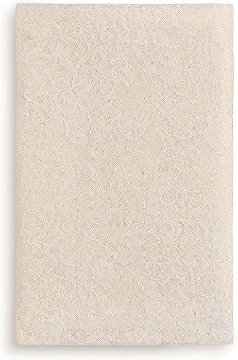 Fanqisi Ivory Lace Tablecloth 60x120 Inches, Classic Wedding Lace Overlay Party Table Cover for Decoration