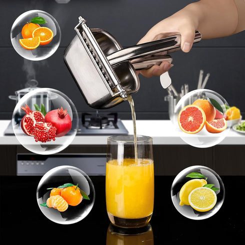 304 Large Lemon Squeezer, Stainless Steel Citrus Juicer, Heavy duty Manual Juicer For Citrus, Orange, lemon and Other