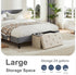 30in 350Lbs,Storage DUMOS Storage Ottoman Bench, Foot Rest Stool Load Chest with Padded Seat, End of Bed Bedroom Bench