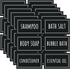 Segbeauty 36PCS Black Waterproof Labels, Self-Adhesive Bathroom Organizing Stickers for Shampoo and Body Soap
