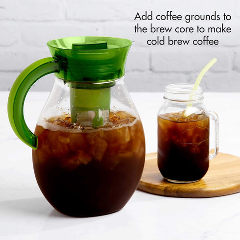 Primula The Big Iced Tea Maker and Infuser, Plastic Beverage Pitcher with Leak Proof, Airtight Lid, Fine Mesh Reusable