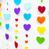 52Ft Valentines Day Party Decorations, Rainbow Love Heart Garland, Colorful Hanging Paper Heart Streamer Banner