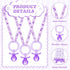 36 Tigeen Pcs Shower Party Pacifiers Necklace Acrylic Pacifiers Favors Plastic Charm for Shower Party Decorations Table