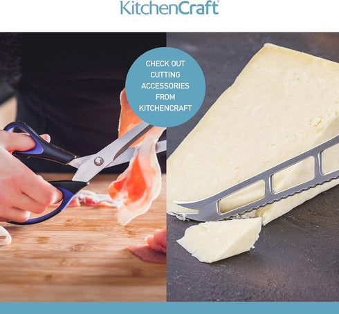 KitchenCraft Pizza Cutter Wheel, Stainless Steel, 20 cm, with Nylon Handle