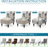 Armless Armless 1) Liykimt Accent Chair Cover Slipcover,Slipper Chair Stretch Spandex Removable for Chair Furniture