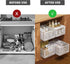 Sliding Cabinet Basket Organizer Drawer, Heavy Duty Carbon Steel Slide Out Pantry Shelves with Handle for Kitchen
