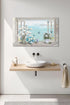 Cotton Hydrangea Bathroom Wall Art - Farmhouse Flower Butterfly Pictures, Framed Artwork for Bathroom