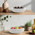 Plukers Large Modern Decorative Ruffle Bowl for Home Decor Fruit Bowl Organic Catch All Key Kitchen Entryway Shelf