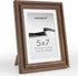 5x7 Picture Frame with Mat Adaptable Display Size for 4x6, Natural Black